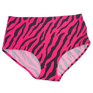 Cheek Boss Pink Zebra No Show Briefs Panties XXL